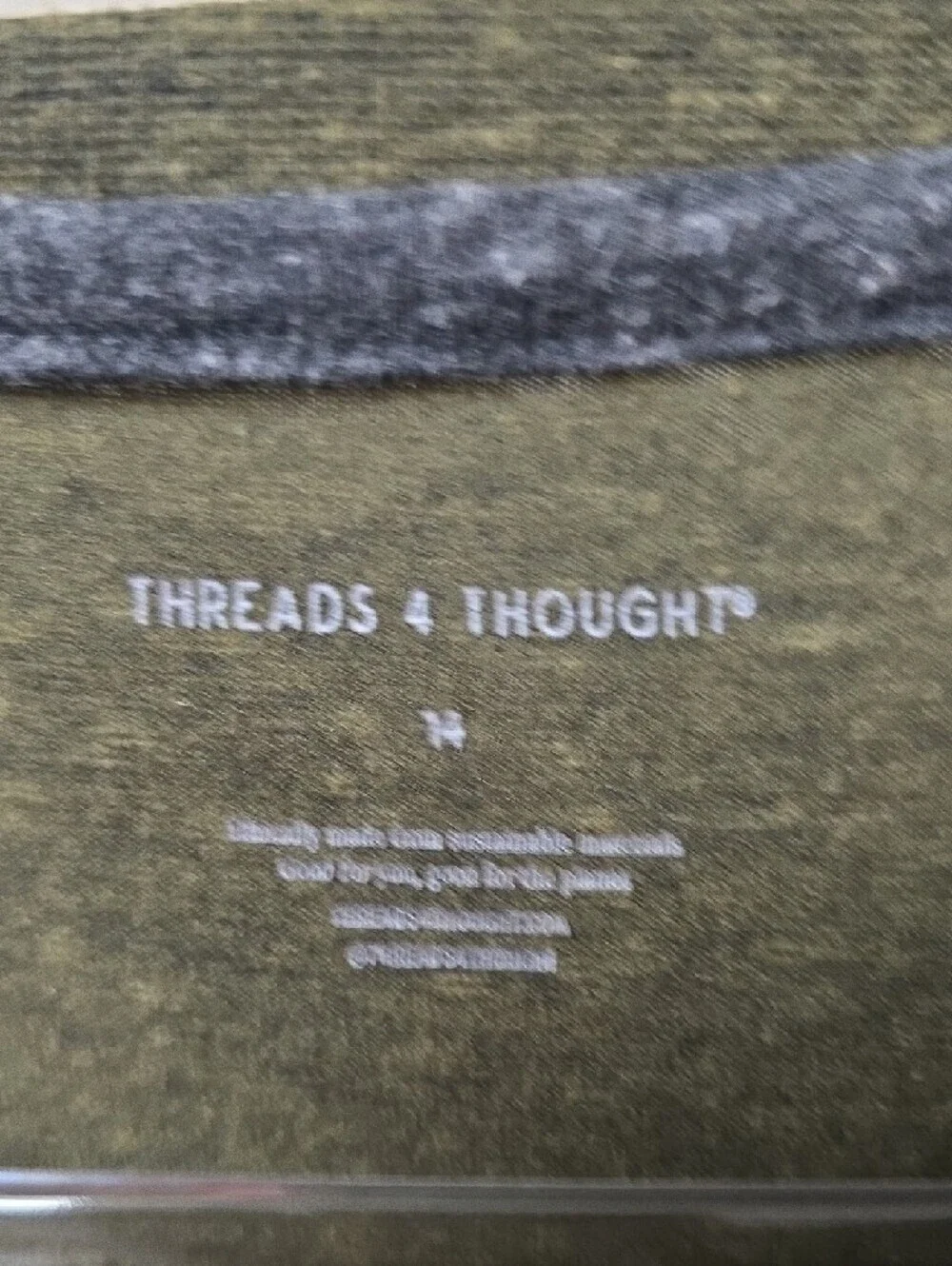 Threads 4 Thought | Long-Sleeve | Shirt | Olive, Navy & Gray | Sz 14